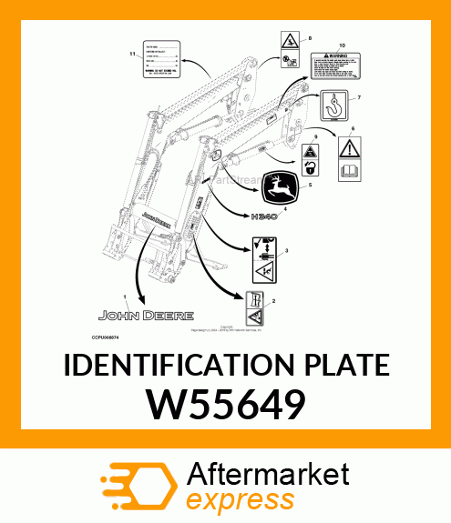 IDENTIFICATION PLATE W55649