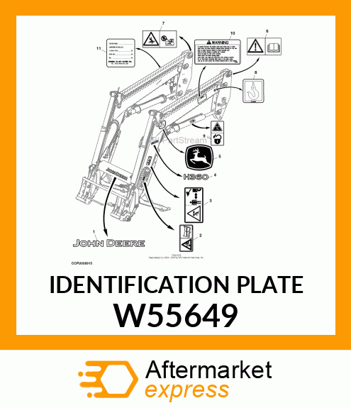 IDENTIFICATION PLATE W55649