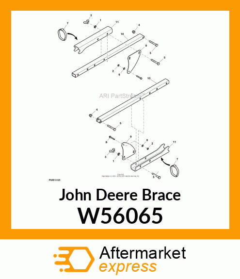 STEEL BRACE, SERVICE LOCK H120 W56065