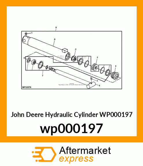 CYLINDER, HYDRAULIC 1.75 wp000197