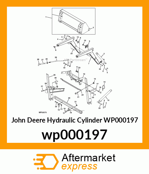 CYLINDER, HYDRAULIC 1.75 wp000197