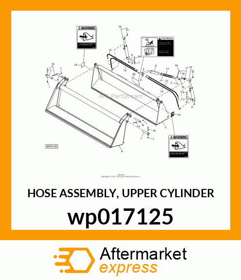 HOSE ASSEMBLY, UPPER CYLINDER wp017125