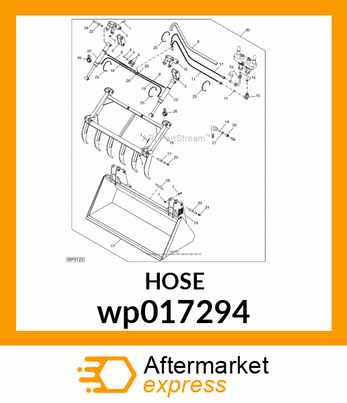 HOSE ASSEMBLY (ROD END TO TEE) wp017294