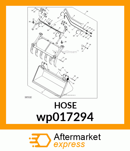 HOSE ASSEMBLY (ROD END TO TEE) wp017294