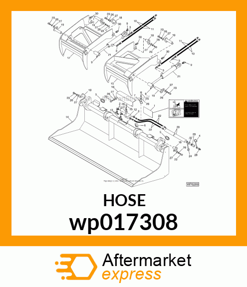 HOSE, HYDRAULIC 49" wp017308