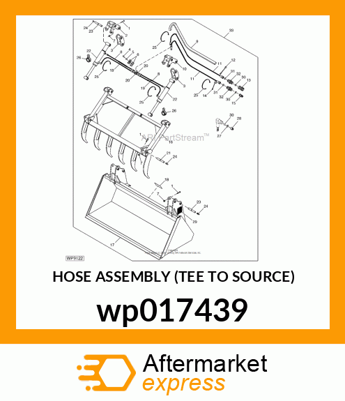 HOSE ASSEMBLY (TEE TO SOURCE) wp017439