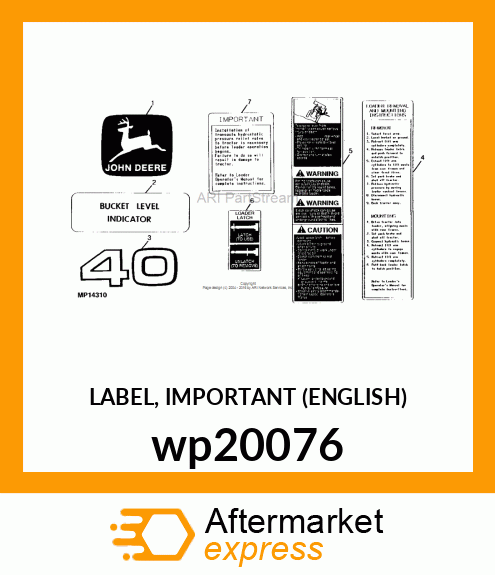 LABEL, IMPORTANT (ENGLISH) wp20076