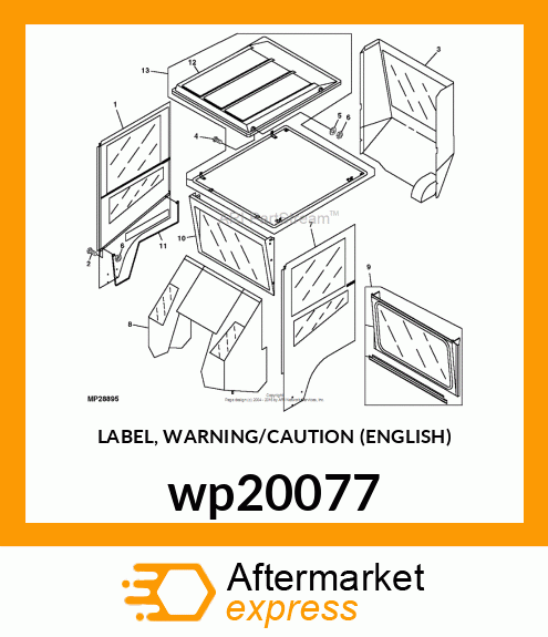 LABEL, WARNING/CAUTION (ENGLISH) wp20077