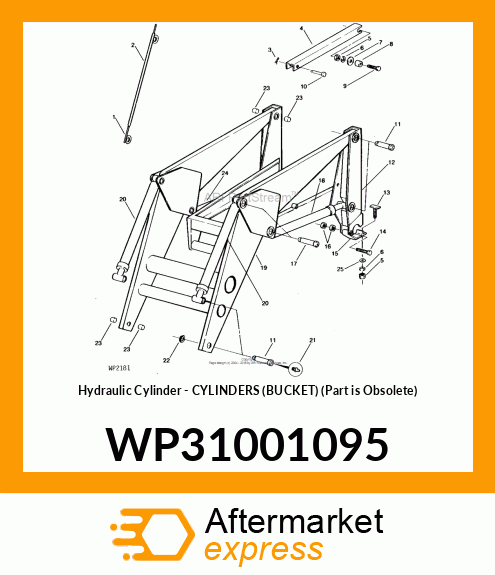 Hydraulic Cylinder - CYLINDERS (BUCKET) (Part is Obsolete) WP31001095