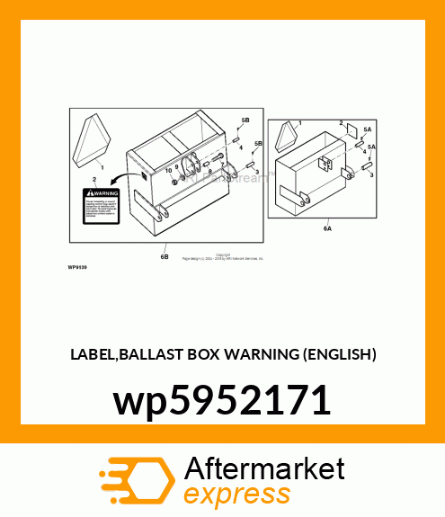 LABEL,BALLAST BOX WARNING (ENGLISH) wp5952171