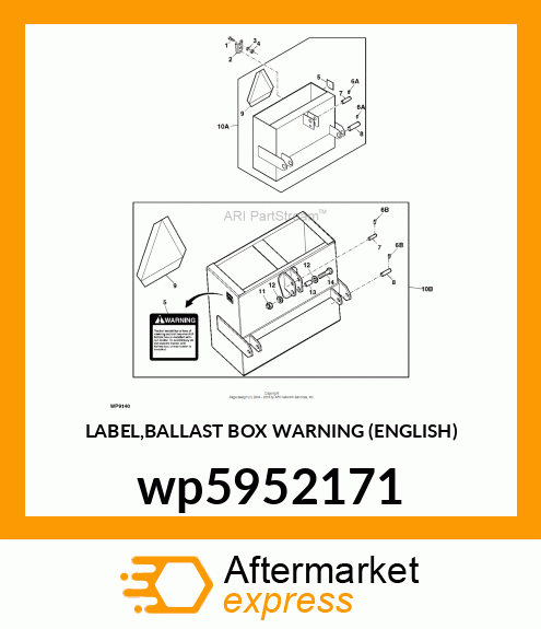 LABEL,BALLAST BOX WARNING (ENGLISH) wp5952171