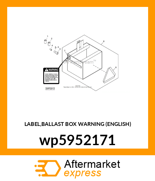 LABEL,BALLAST BOX WARNING (ENGLISH) wp5952171