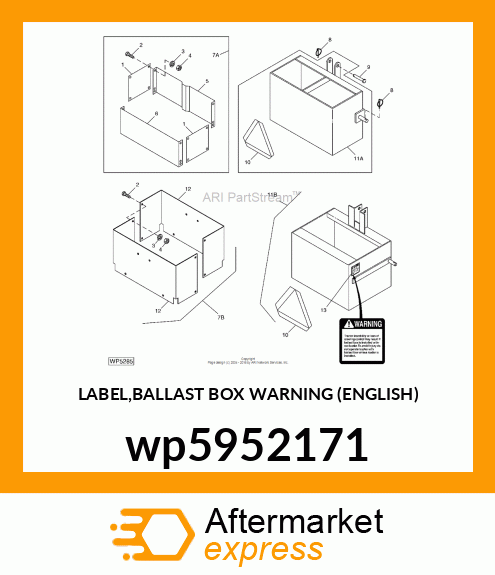 LABEL,BALLAST BOX WARNING (ENGLISH) wp5952171