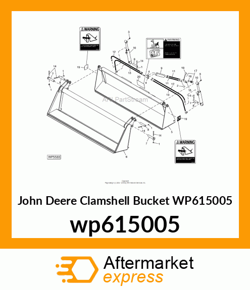 REAR CLAMSHELL WELDMENT 60" wp615005