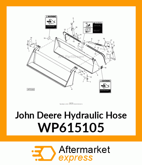 HOSE ASSEMBLY, UPPER CYLINDER WP615105