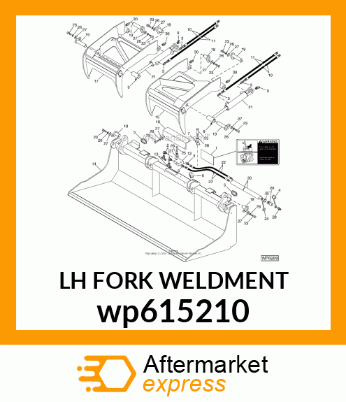 LH FORK WELDMENT wp615210