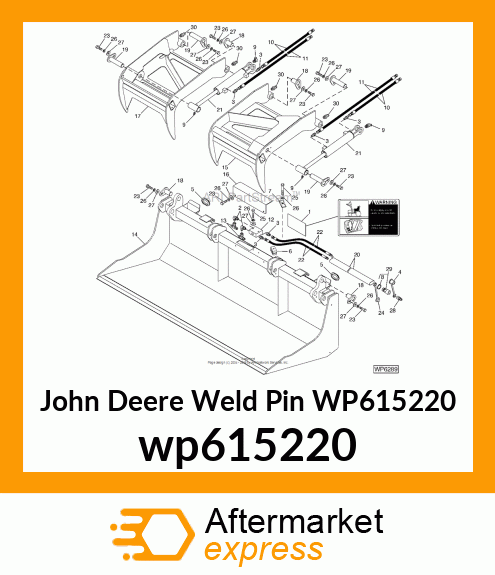 SHORT PIVOT PIN WELDMENT wp615220