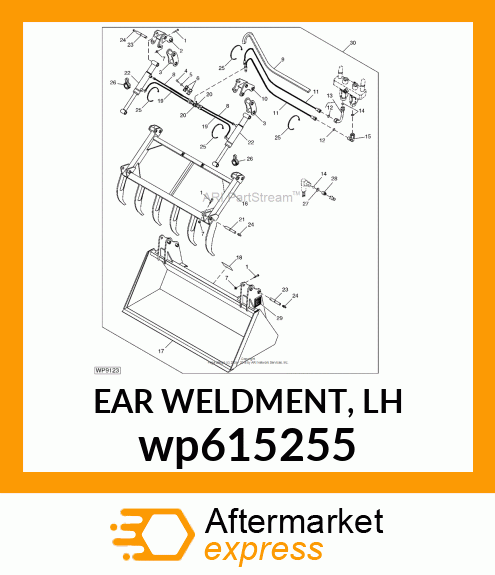 EAR WELDMENT, LH wp615255