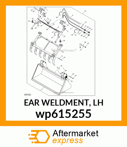 EAR WELDMENT, LH wp615255