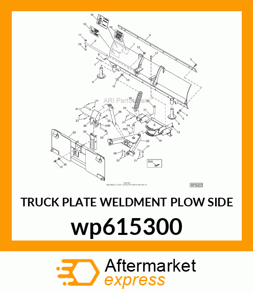 TRUCK PLATE WELDMENT (PLOW SIDE) wp615300