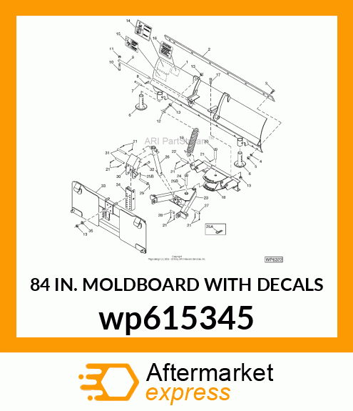 84 IN. MOLDBOARD WITH DECALS wp615345