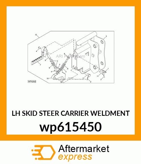 LH SKID STEER CARRIER WELDMENT wp615450