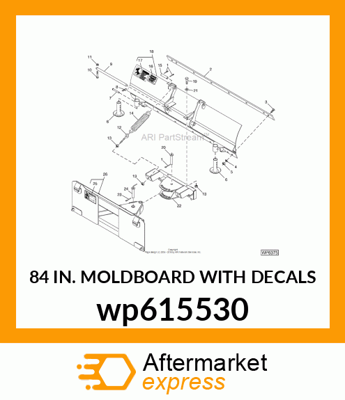 84 IN. MOLDBOARD WITH DECALS wp615530