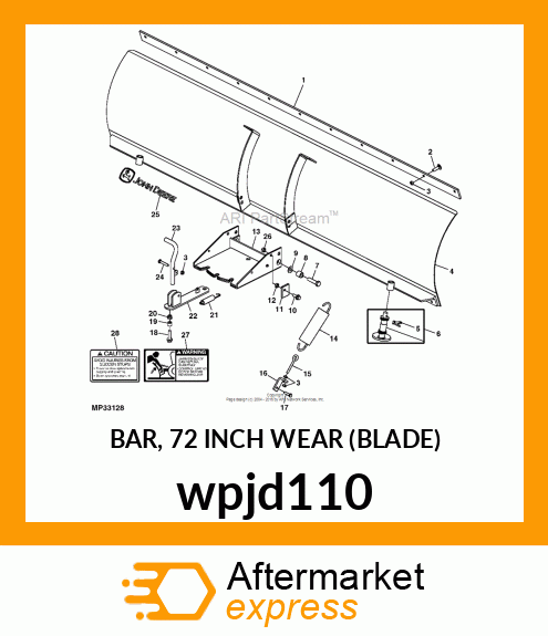 BAR, 72 INCH WEAR (BLADE) wpjd110