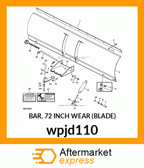 BAR, 72 INCH WEAR (BLADE) wpjd110