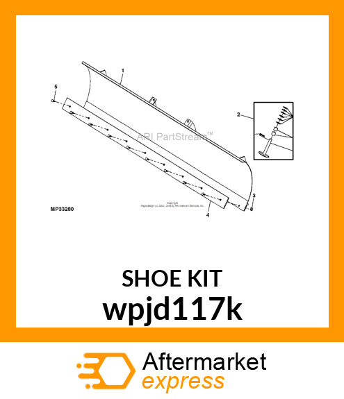 KIT, SKID SHOE wpjd117k