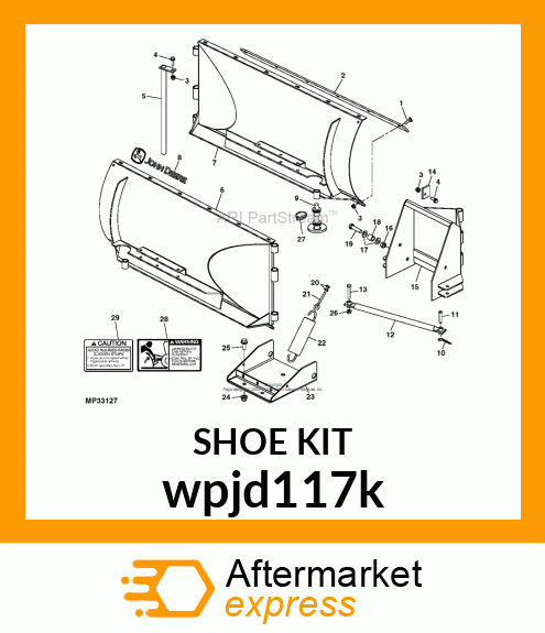 KIT, SKID SHOE wpjd117k