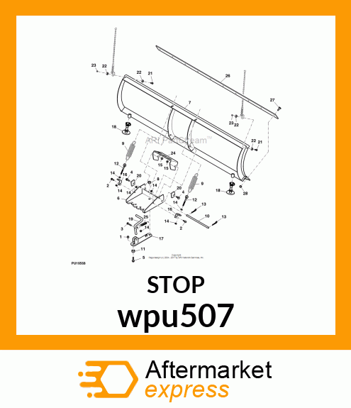 STOP, ADJUSTABLE BLADE wpu507