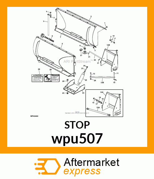 STOP, ADJUSTABLE BLADE wpu507