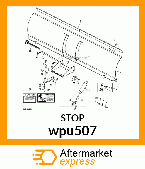 STOP, ADJUSTABLE BLADE wpu507