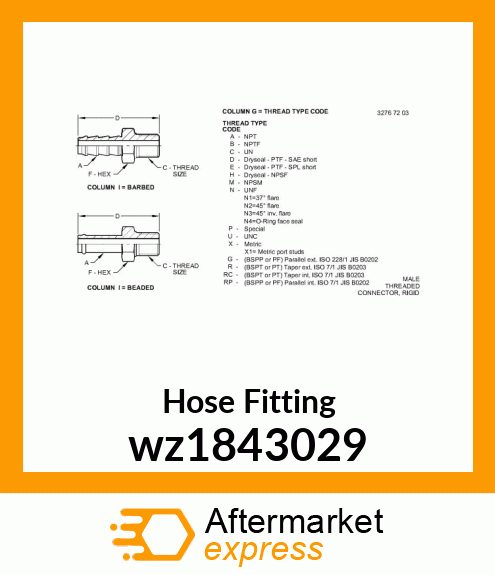 Hose Fitting wz1843029