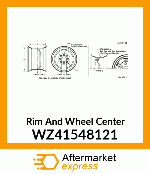 Rim And Wheel Center WZ41548121