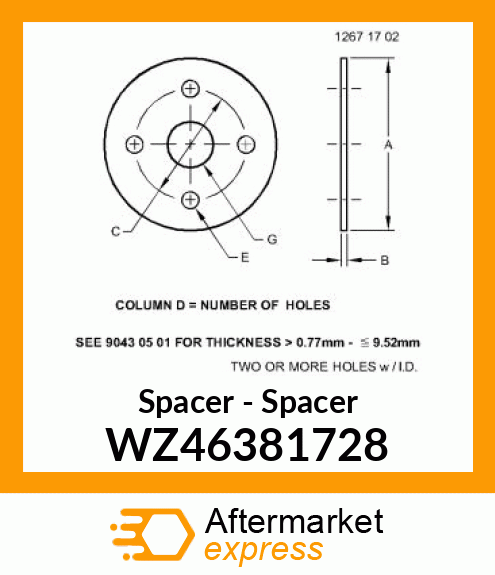 Spacer - Spacer WZ46381728