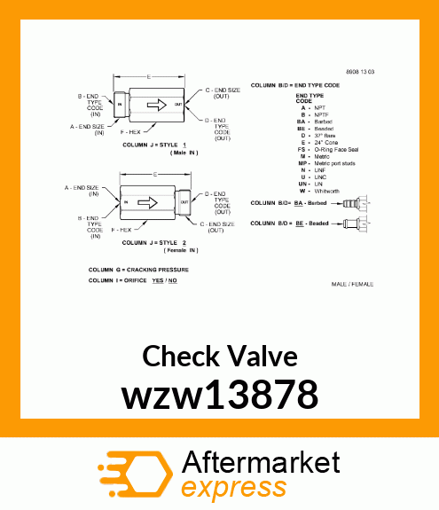 Check Valve wzw13878