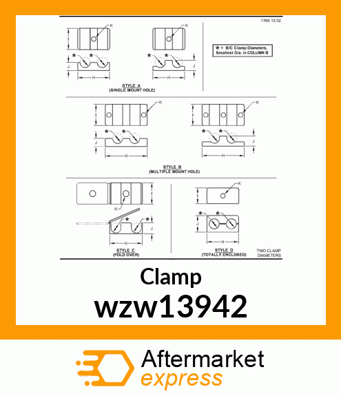 Clamp wzw13942