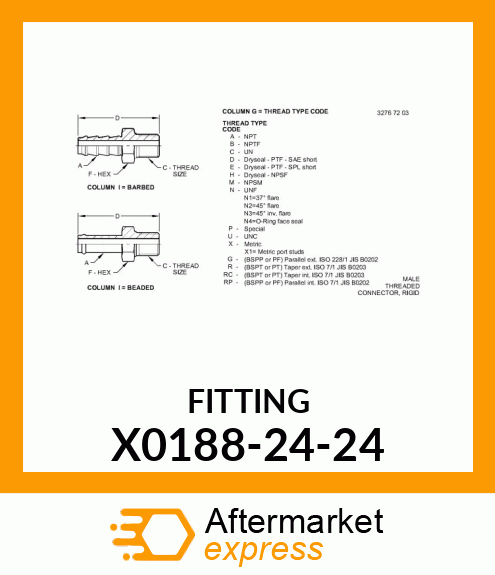 FITTING X0188-24-24