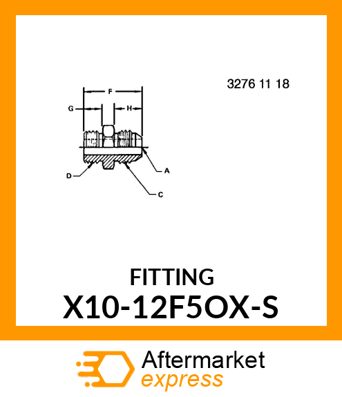 Adapter Fitting - FITTING JIC X10-12F5OX-S