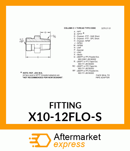 FITTING X10-12FLO-S