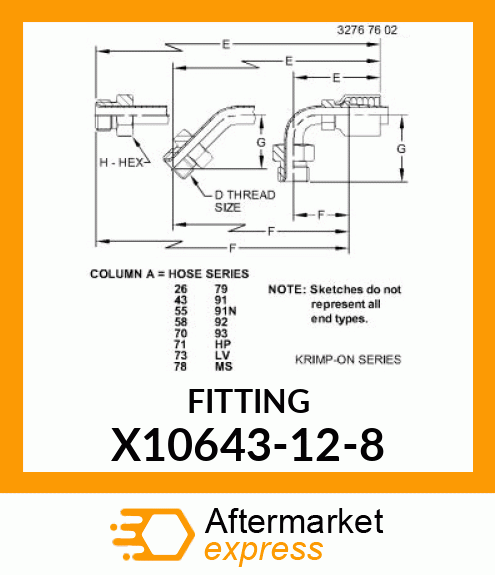 FITTING X10643-12-8