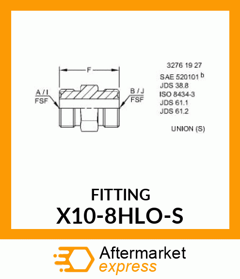 FITTING X10-8HLO-S