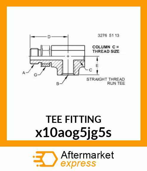 TEE_FITTING X10AOG5JG5-S