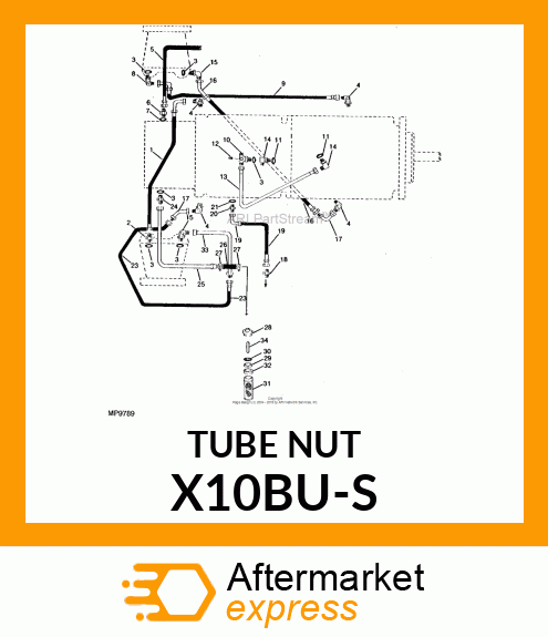 Tube Nut - FITTING X10BU-S