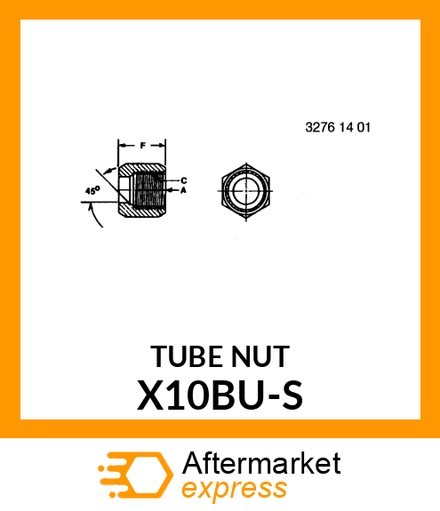 Tube Nut - FITTING X10BU-S