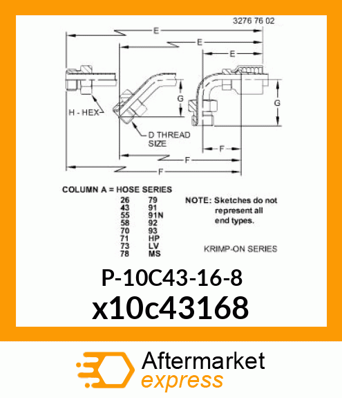 FITTING X10C43-16-8