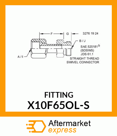 FITTING X10F65OL-S