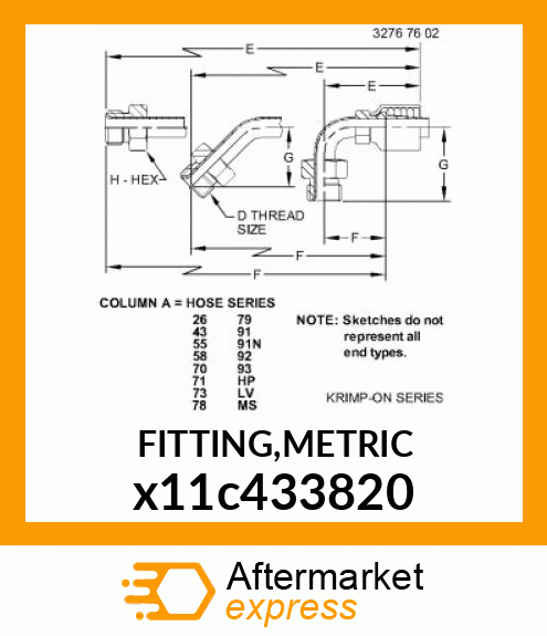 FITTING,METRIC x11c433820